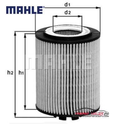 Achat de MAHLE OX 182D Filtre à huile pas chères