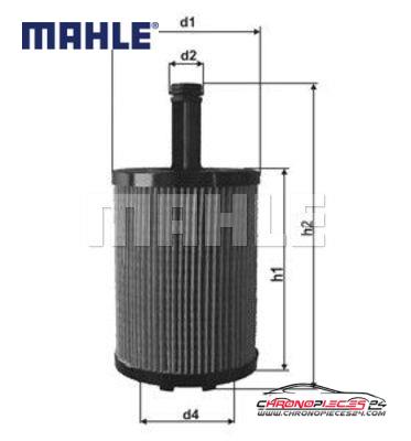 Achat de MAHLE OX 188D Filtre à huile pas chères