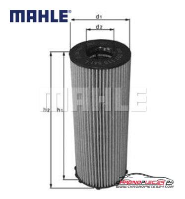 Achat de MAHLE OX 354D Filtre à huile pas chères