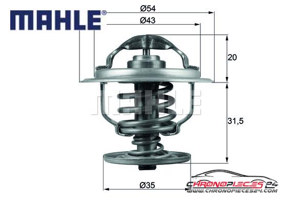 Achat de MAHLE TX 109 87D Thermostat d'eau pas chères