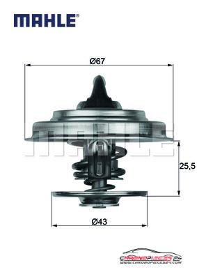 Achat de MAHLE TX 18 79D Thermostat d'eau pas chères