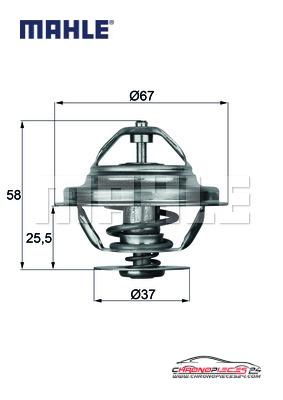 Achat de MAHLE TX 20 80D Thermostat d'eau pas chères