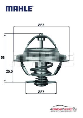 Achat de MAHLE TX 21 80D Thermostat d'eau pas chères