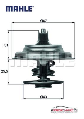 Achat de MAHLE TX 23 83D Thermostat d'eau pas chères