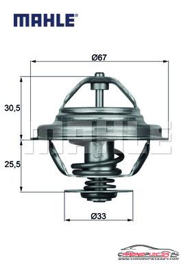 Achat de MAHLE TX 27 80D Thermostat d'eau pas chères