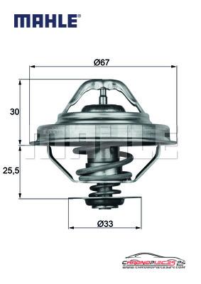 Achat de MAHLE TX 28 88D Thermostat d'eau pas chères