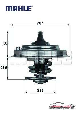 Achat de MAHLE TX 30 80D Thermostat d'eau pas chères