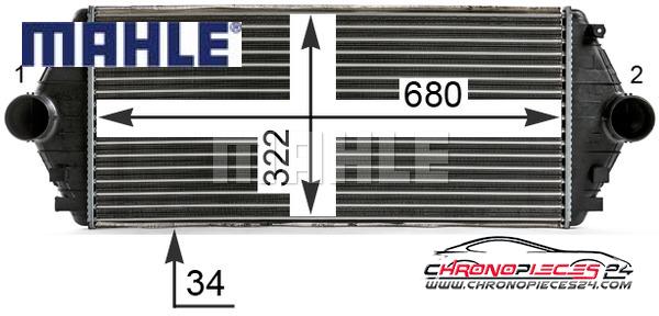 Achat de MAHLE CI 17 000P Intercooler, échangeur pas chères