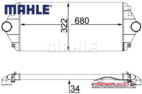 Achat de MAHLE CI 17 000S Intercooler, échangeur pas chères