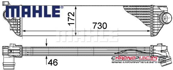 Achat de MAHLE CI 386 000P Intercooler, échangeur pas chères