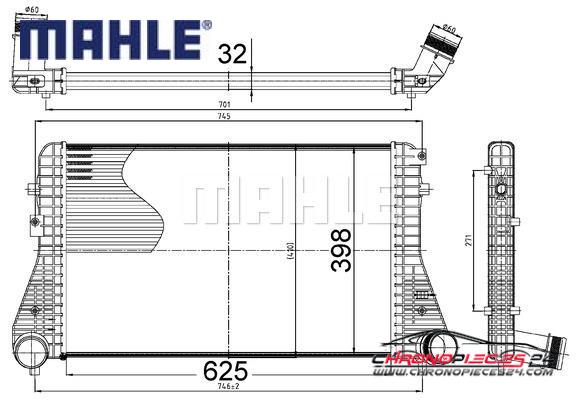 Achat de MAHLE CI 517 000S Intercooler, échangeur pas chères