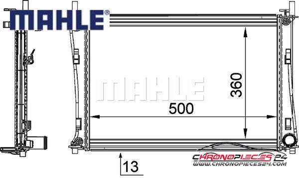 Achat de MAHLE CR 1355 000P Radiateur, refroidissement du moteur pas chères