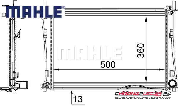 Achat de MAHLE CR 1355 000S Radiateur, refroidissement du moteur pas chères