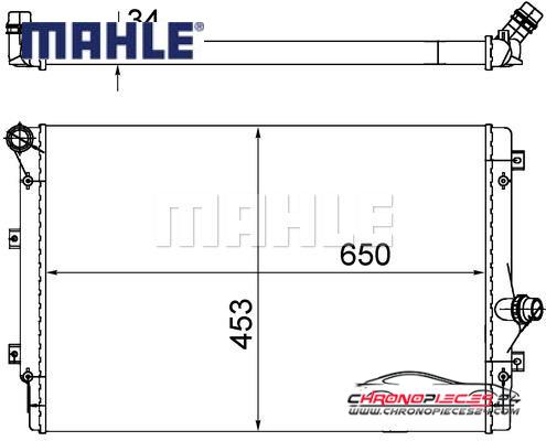 Achat de MAHLE CR 1539 002S Radiateur, refroidissement du moteur pas chères