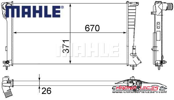 Achat de MAHLE CR 504 000S Radiateur, refroidissement du moteur pas chères