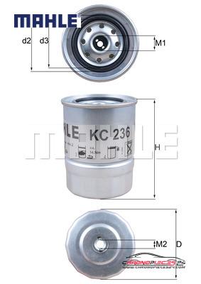 Achat de MAHLE KC 236 Filtre à carburant pas chères