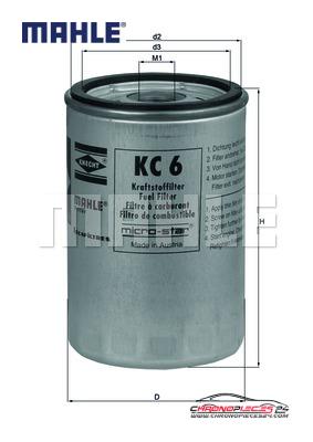 Achat de MAHLE KC 6 Filtre à carburant pas chères