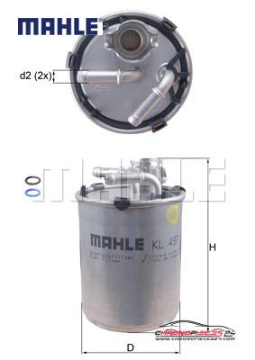 Achat de MAHLE KL 497D Filtre à carburant pas chères