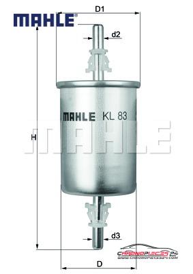 Achat de MAHLE KL 83 Filtre à carburant pas chères