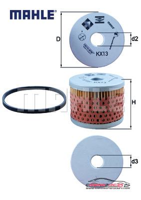 Achat de MAHLE KX 13D Filtre à carburant pas chères