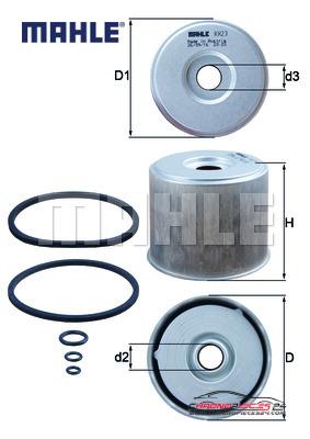 Achat de MAHLE KX 23D Filtre à carburant pas chères