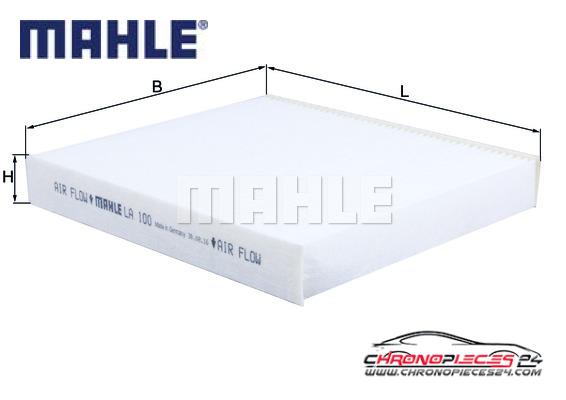 Achat de MAHLE LA 100 Filtre, air de l'habitacle pas chères