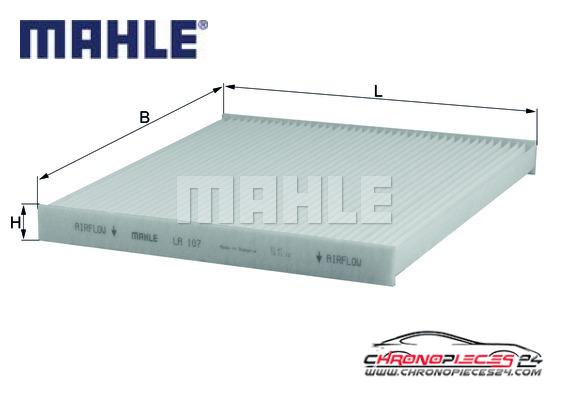 Achat de MAHLE LA 107 Filtre, air de l'habitacle pas chères