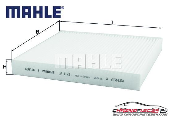 Achat de MAHLE LA 1123 Filtre, air de l'habitacle pas chères