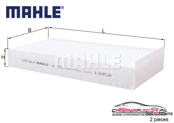 Achat de MAHLE LA 1156/S Filtre, air de l'habitacle pas chères