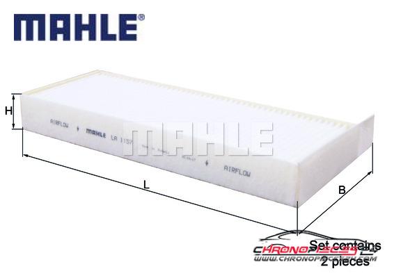 Achat de MAHLE LA 1157/S Filtre, air de l'habitacle pas chères