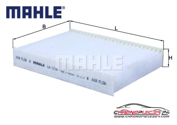 Achat de MAHLE LA 1174 Filtre, air de l'habitacle pas chères