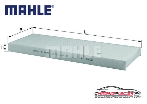 Achat de MAHLE LA 118 Filtre, air de l'habitacle pas chères