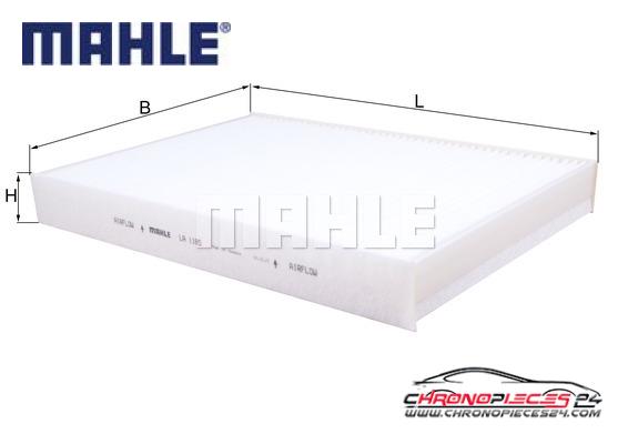 Achat de MAHLE LA 1185 Filtre, air de l'habitacle pas chères