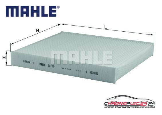 Achat de MAHLE LA 120 Filtre, air de l'habitacle pas chères