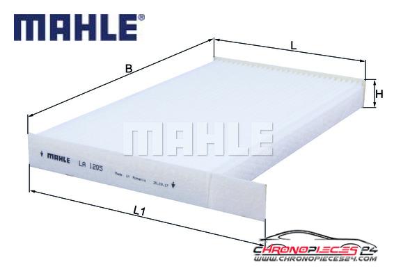 Achat de MAHLE LA 1205 Filtre, air de l'habitacle pas chères