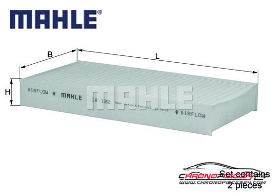 Achat de MAHLE LA 122/S Filtre, air de l'habitacle pas chères