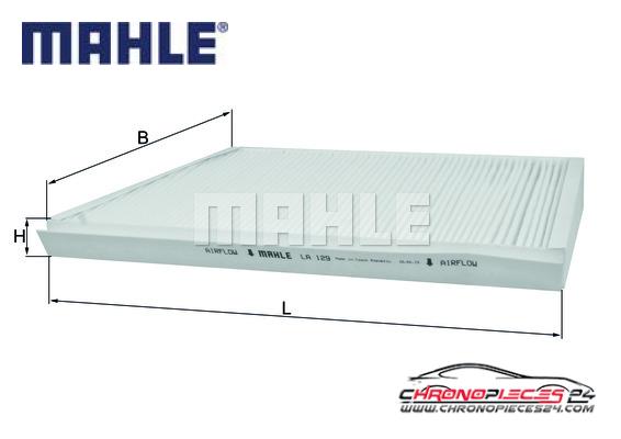 Achat de MAHLE LA 129 Filtre, air de l'habitacle pas chères