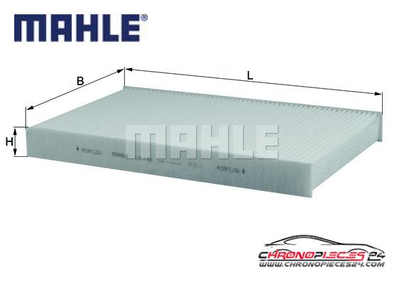 Achat de MAHLE LA 138 Filtre, air de l'habitacle pas chères