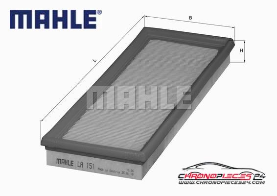 Achat de MAHLE LA 151 Filtre, air de l'habitacle pas chères