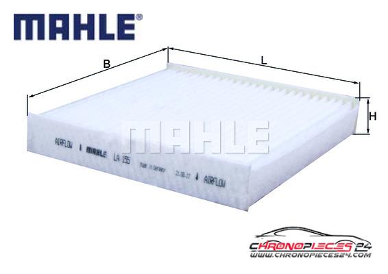 Achat de MAHLE LA 155 Filtre, air de l'habitacle pas chères