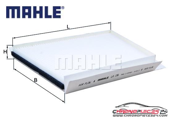 Achat de MAHLE LA 156 Filtre, air de l'habitacle pas chères