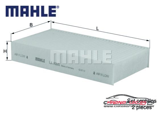 Achat de MAHLE LA 168/S Filtre, air de l'habitacle pas chères