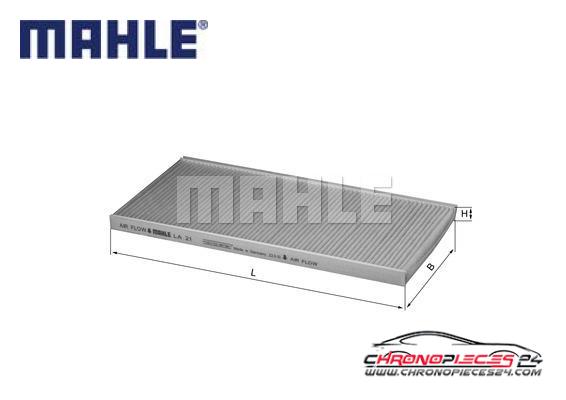 Achat de MAHLE LA 21 Filtre, air de l'habitacle pas chères