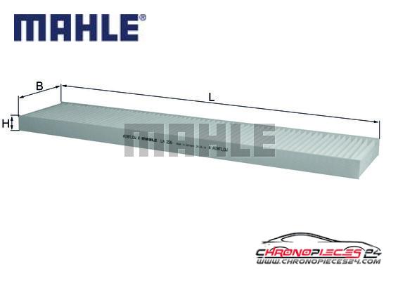 Achat de MAHLE LA 226 Filtre, air de l'habitacle pas chères