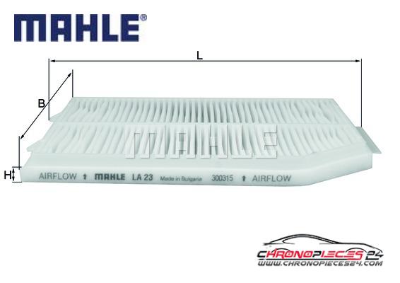 Achat de MAHLE LA 23 Filtre, air de l'habitacle pas chères