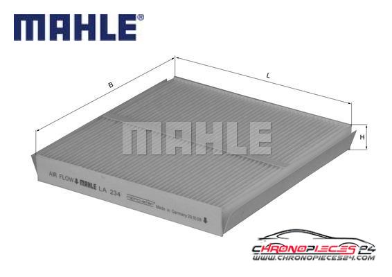 Achat de MAHLE LA 234 Filtre, air de l'habitacle pas chères