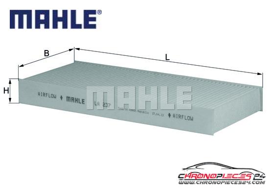 Achat de MAHLE LA 237 Filtre, air de l'habitacle pas chères