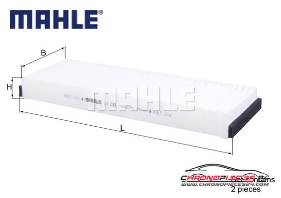 Achat de MAHLE LA 239/S Filtre, air de l'habitacle pas chères