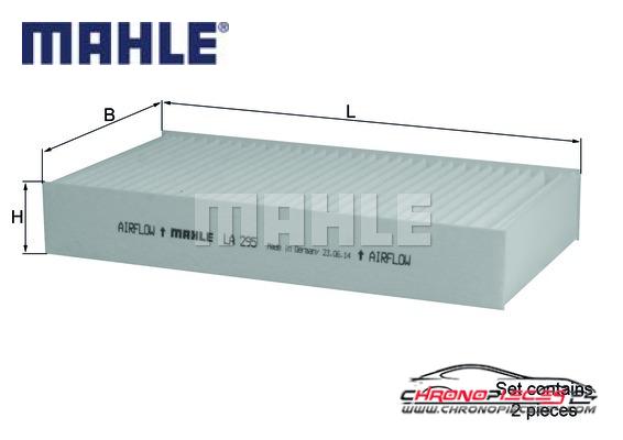 Achat de MAHLE LA 295/S Filtre, air de l'habitacle pas chères