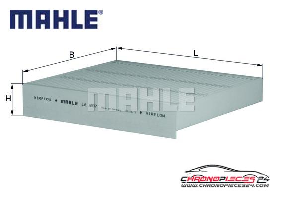 Achat de MAHLE LA 297 Filtre, air de l'habitacle pas chères